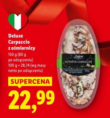 Carpaccio z ośmiornicy promocja w Lidl