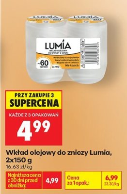 Wkład olejowy do znicza Lumia, 2x150 g promocja w Biedronka