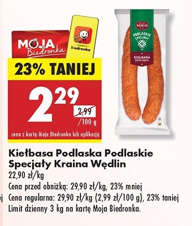 Kie艂basa podlaska Kraina w臋dlin promocja