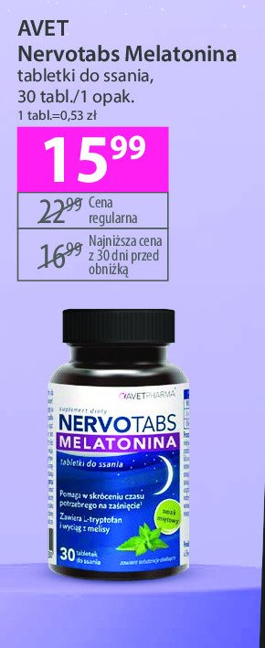 Nervotabs melatonina Avetpharma promocja w Hebe