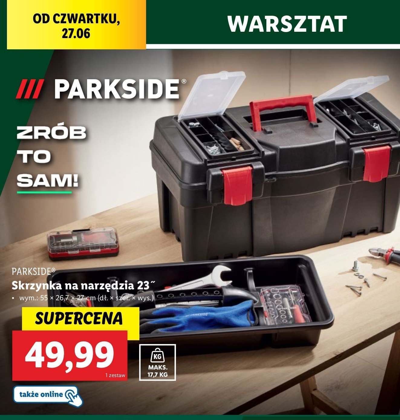 Skrzynka narzedziowa Parkside promocja