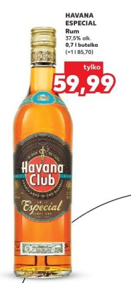 Rum HAVANA ESPECIAL 37,5% 0,7l butelka promocja w Kaufland