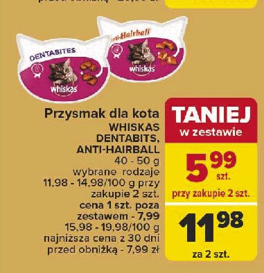 Odkłaczacz dla kotów Whiskas anti-hairball promocja