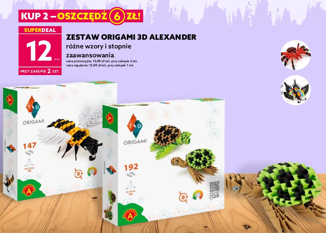 Origami 3d żółwie Alexander promocja