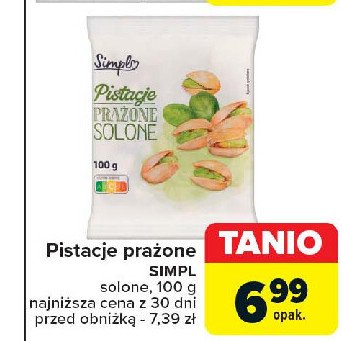 Pistacje prażone solone Simpl promocja