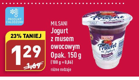 Jogurt z musem owocowym Milsani promocja