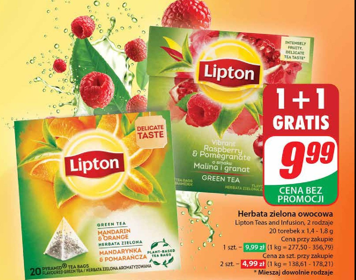 Herbata malina i granat Lipton promocja