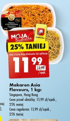 Makaron w stylu singapore Asia flavours promocja
