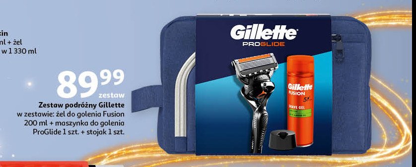 Zestaw w pudełku fusion 5 proglide żel do golenia 100 ml + maszynka do golenia + 3 wymienne ostrza Gillette zestaw promocja