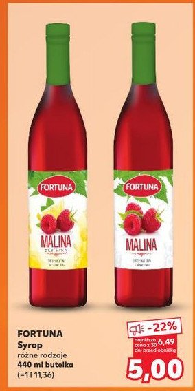 Syrop z witaminami malina z cytryną Fortuna promocja