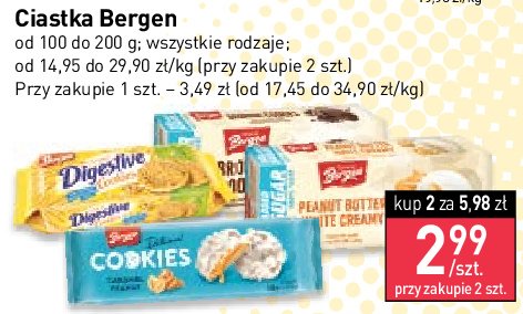 Ciastka brownie bez cukru Bergen promocja