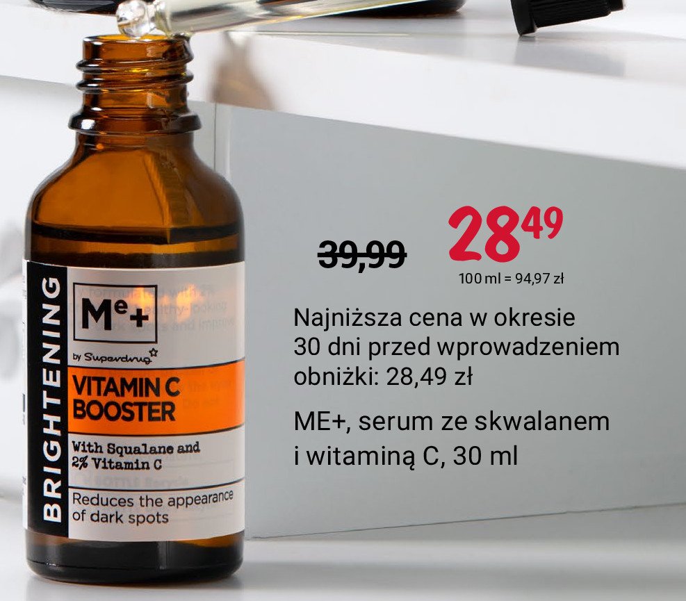 Serum do twarzy ze skwalanem i witamin膮 c ME+ promocja