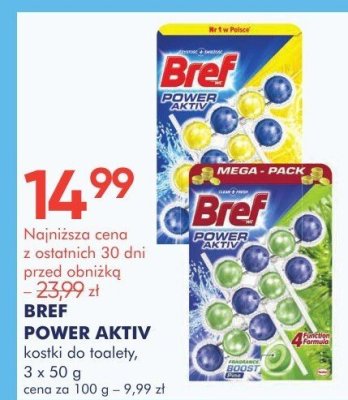 Kostki do toalety BREF POWER AKTIV promocja w Super-Pharm