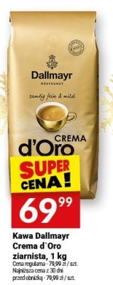 Kawa Dallmayr Crema d'Oro ziarnista promocja w Twój Market
