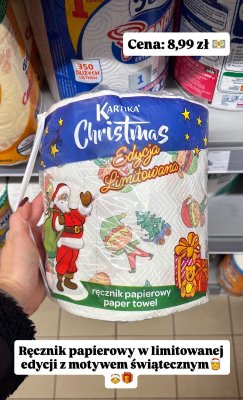 Ręcznik papierowy Kartika Christmas Edycja Limitowana promocja w Intermarche