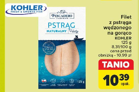 Filety z pstrąga naturalne Pescadero promocja