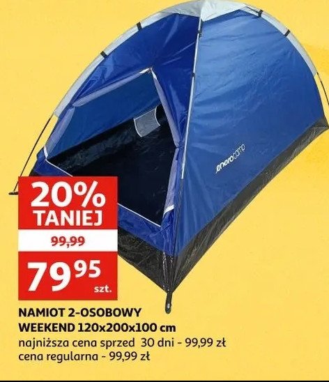 Namiot 2-osobowy weekend 120 x 200 x 100 cm Enero camp promocja
