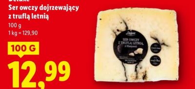 Ser owczy dojrzewający z truflą letnią  promocja w Lidl