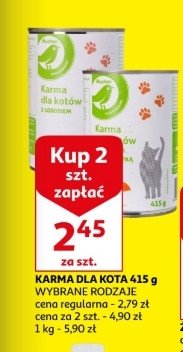 Karma dla kota z indykiem i marchewką Auchan promocja