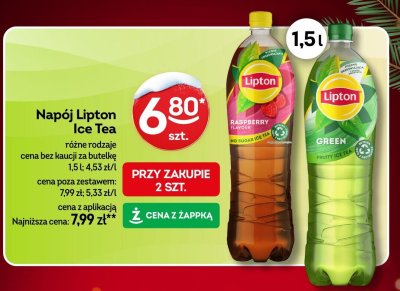 Napój Lipton Ice Tea różne rodzaje 1,5l promocja w Żabka