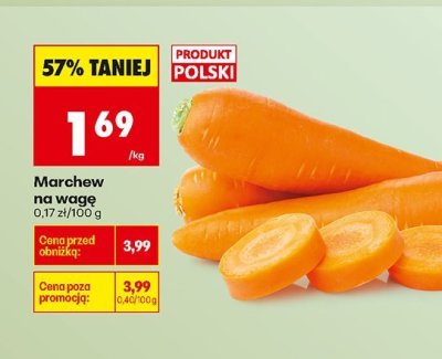Marchew na wagę promocja w Biedronka