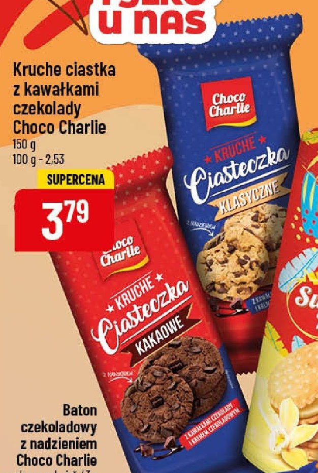 Kruche ciasteczka kakaowe Choco charlie promocja