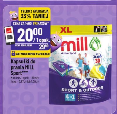 Kapsułki do prania MILL Sport promocja w POLOmarket
