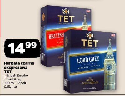 Herbata czarna ekspresowa Lord Grey promocja w Netto