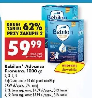 Mleko 5 BEBILON ADVANCE PRONUTRA promocja