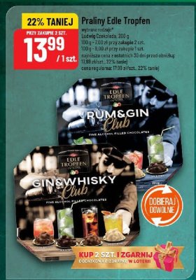 Praliny Edle Tropfen Ludwig Czekolada wybrane rodzaje promocja w POLOmarket