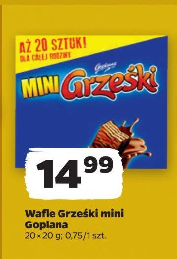 Wafelek kakaowy Grześki mini promocja