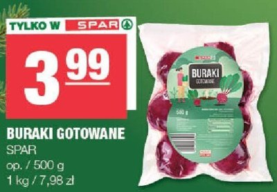 Buraki gotowane Spar promocja w SPAR