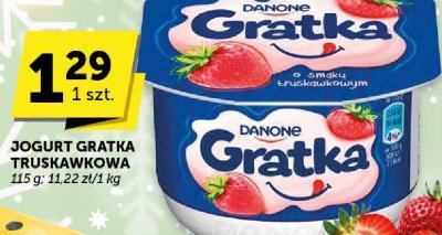 Jogurt Gratka Truskawkowa promocja w Groszek