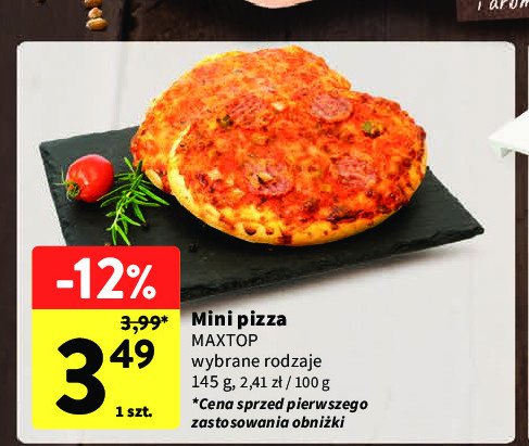 Mini pizza Maxtop promocja w Intermarche