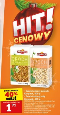 Groch łuskany połówki Konpack, 500 g promocja w Twój Market
