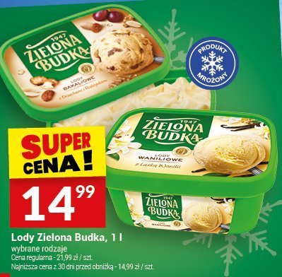Lody Zielona Budka, 1 l promocja w Twój Market