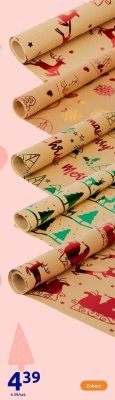 Świąteczny papier do pakowania 200 x 70 cm | Różne rodzaje promocja w Action