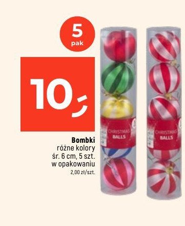 Bombki dekorowane 6 cm promocja w Dealz