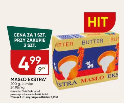Masło ekstra Łumiko promocja w Chata Polska