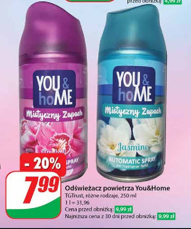 Odświeżacz jasmine You&home promocja w Dino