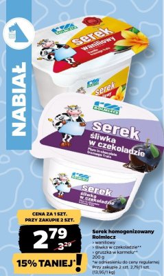 Serek homogenizowany śliwka w czekoladzie  promocja w Netto