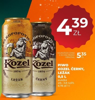 Piwo Kozel Cerny, Ležák 0,5 L promocja w Duży Ben