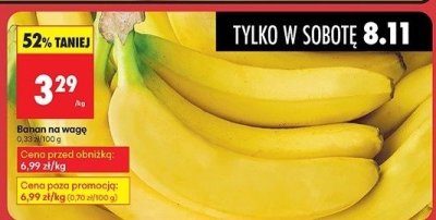 Banan na wagę promocja w Biedronka