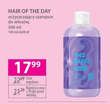 Szampon oczyszczający ONLY BIO HAIR OF THE DAY Onlybio promocja