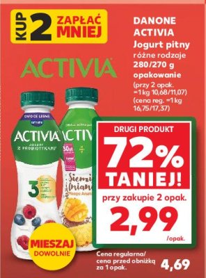Jogurt siemi臋 lniane mango-ananas Danone activia promocja