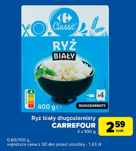 Ryż biały długoziarnisty Carrefour promocja