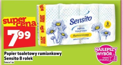 Papier toaletowy rumiankowy Sensito 8 rolek promocja w TOPAZ
