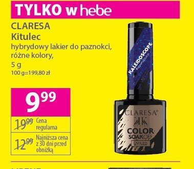 Lakier hybrydowy kaleidoscope Claresa kitulec promocja