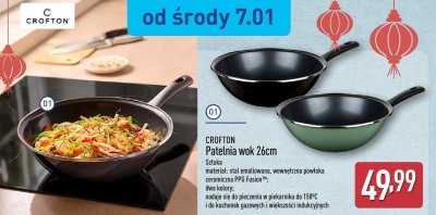 Patelnia wok CROFTON 26cm promocja w Aldi