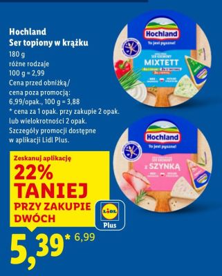 Ser topiony w krążku promocja w Lidl